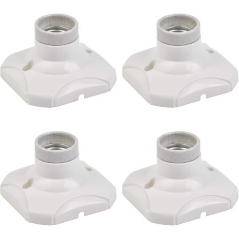 PCS Douille pour Ampoule E27 LED Porte-Lampe E27 Support Douille E27 Murale E27 Base avec Support pour Couloirs, Escaliers, Chambres, Cuisines (AC 220-250V, Blanc)