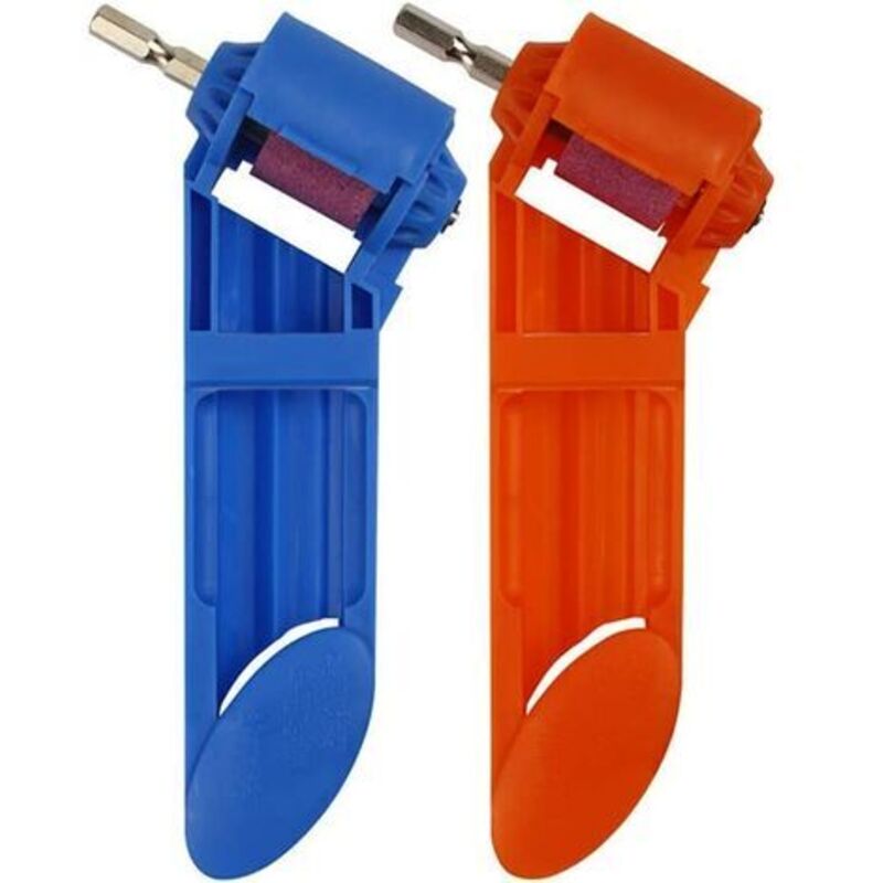 Pcs Drill Bit Sharpener, Corundum Drill Bit Sharpener, Portable Drill Bit Sharpening Tool, Made of High Quality abs Plastic and Brown Corundum