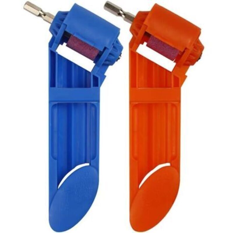 Ikodm - Pcs Drill Bit Sharpener,Corundum Drill Bit Sharpener,Portable Drill Bit Sharpening Tool,Made of High Quality abs Plastic and Brown Corundum