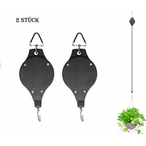 pcs Fleur Panier Crochet Corde Poulie Feux de Signalisation Ascenseur Plante Ascenseur Rétractable Rétractable Tirant Crochet Plante Support pour Nichoir Panier Suspendu
