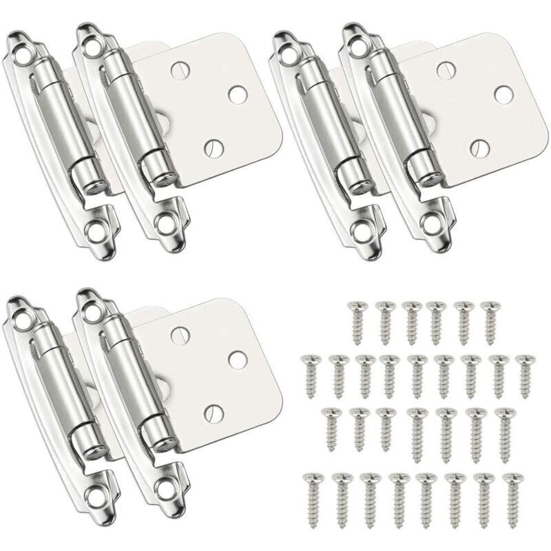 Pcs Hinges, Self-Closing Door Hinges, Cold Rolled Steel Material, Spring Hinge with Damper for Wardrobe, Shoe Cabinet, Bookcase, Wine Cellar Door...D