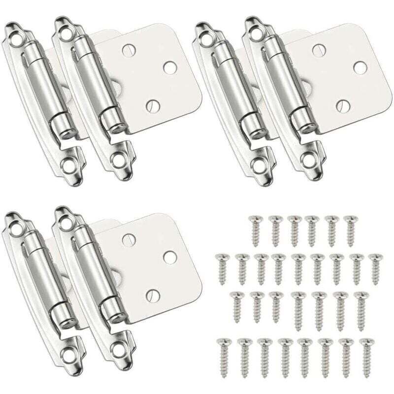 Pcs Hinges, Self-Closing Door Hinges, Cold Rolled Steel Material, Spring Hinge with Damper for Wardrobe, Shoe Cabinet, Bookcase, Wine Cellar Door...D