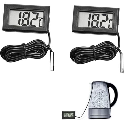 Pcs LCD Aquarium Thermometers, Digital LCD Aquarium Thermometer, Temperature Monitor, Digital Digital Thermometer with Waterproof Probe, 1m Cable, -50°C110°C, for Aquarium, Terrarium