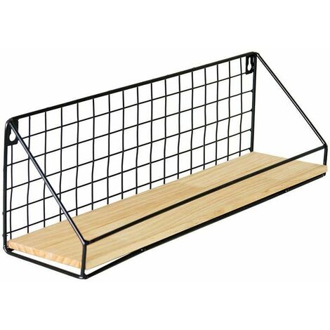 pcs Legno Ferro Mensola da parete Organizzatore Accessori per la cucina Scaffale da appendere Scaffale Portaoggetti Organizzatore per attrezzi da bagno 26x14x12cm