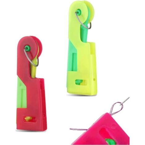 Pcs Needle Threaders, DIY Plastic Threader, Plastic Needle Threader for Sewing, Cross Stitch, Sewing Threader (Random Color)