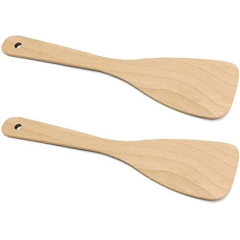 Pcs Non-Stick Wooden Spatula Kitchen Cooking Utensils Natural Beech Wood Wooden Spoons Kitchen