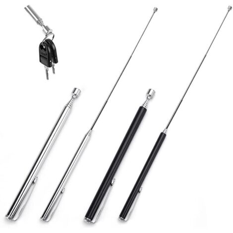 PCS Outils Télescopiques Magnétiques en Acier Inoxydable 12,5 à 65 cm Télescopique Facile Magnétique Portable Ramassage Magnétiques Télescopiques pour Clés Pinces Vis Écrous Boulons