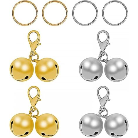 Pcs Pet Bells, Dog Collar Bells Gold Silver Bells for Cats Dogs Collar Charm Pendant