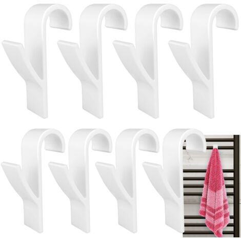 Pcs Round Radiator Hooks, White Towel Hooks, Bathroom Towel Hooks, Towel Dryer Radiator Hooks, Towel Dryer Hooks, All Standard Radiators, Removable (White)