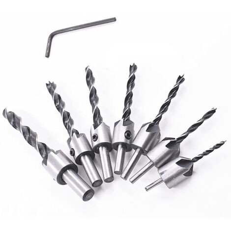 Pcs Wood Drill Bit With Countersink, Countersink Drill Bit Set, Woodworking Twist Drill Reamer Slot With Hole, For Woodworking, Drill Bit Set (3-10mm (3/4/5/6/7/8) /10mm))