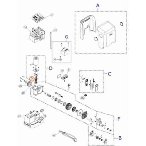 PD1751A0000 Reductor de engranaje helicoidal Repuesto original DIY NICE PD1751A0000