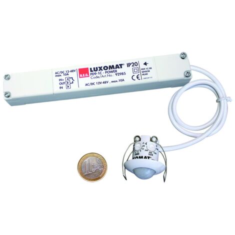 PD9-1C-12-48V-FP mini détecteur de mouvement 1 canal blanc LUXOMAT 92985
