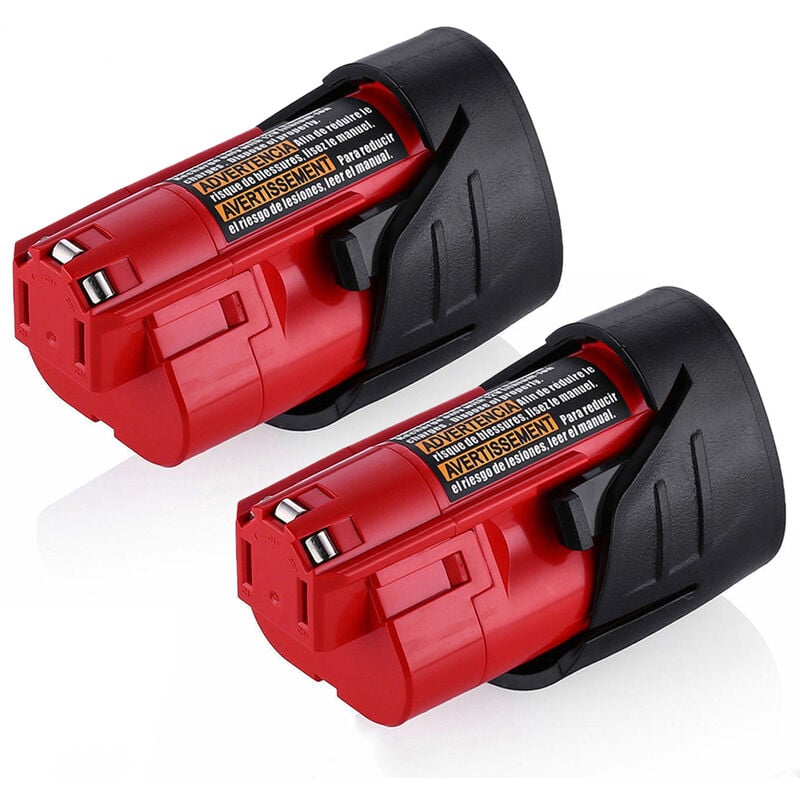 Pdstation - Lot de 2] 12V 3.5Ah M12 Batterie Compatible avec Milwaukee M12 M12B 48-11-2411 48-11-2420 48-11-2401 48-11-2402 48-11-2401 Batterie de