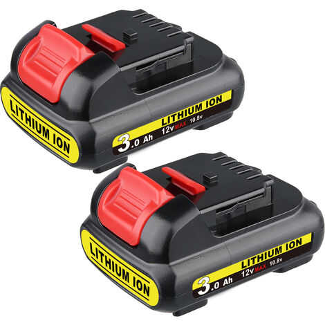 Pdstation – Batterie 10.8V-12V 3Ah pour outils Dewalt – Technologie Li-ion – Protection contre surcharge – Compatible avec DCB120 DCB124 DCB125 DCB127 - DCB20-XE