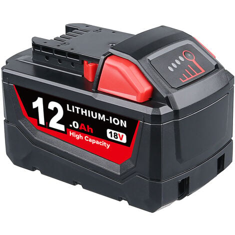 PDstation Batterie 18V 12AH pour Milwaukee M18 FUEL 48-11-1812 XC Lithium-Ion High Output Battery 48-11-1850 48-11-1815 48-11-1890 48-11-1865 48-11-1852 48-11-1840 48-11-1820 48-11-1828