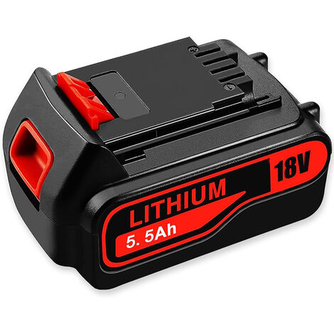 Pdstation – Batterie Li-Ion 18V 5.5Ah pour Black+Decker – Compatible outils 18V et 20V – Performance durable pour projets de bricolage - LB2X40