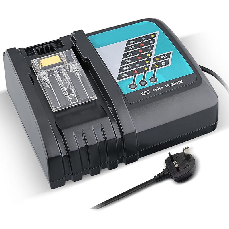 Pdstation - DC18RC Fast Charger for Makita Battery 14.4V-18V BL1830 BL1840 BL1850 BL1860 BL1815 BL1430 BL1450 BL1440