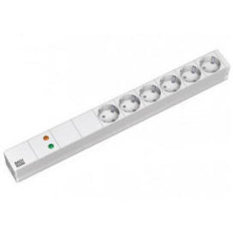 Pdu it 19 bÁsica 1 u, 6 tomas, tira de enchufes plata / gris, protecciÓn contra sobretensiÓn + filtro