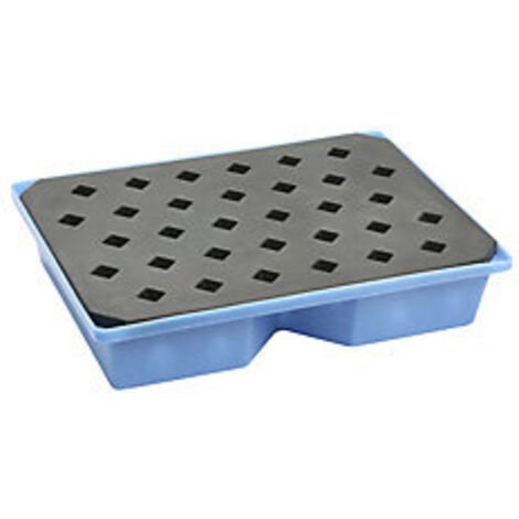 PE-Auffangwanne mit Rost für Kleingebinde 80x60,5x17cm, 43 Liter