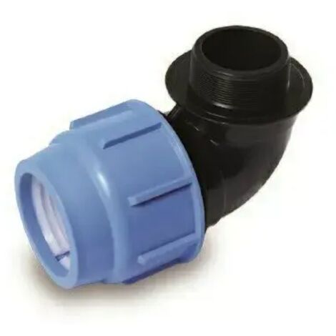 PE-Gewindebogen 75-3\' M BLUE SEAL PN16