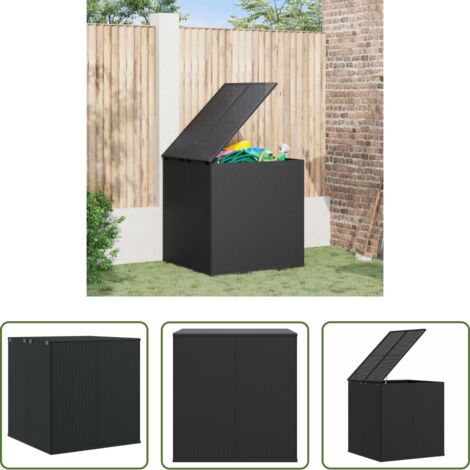 PE-Rattan -  Garten-Kissenbox PE Rattan 100x97,5x104 cm Schwarz