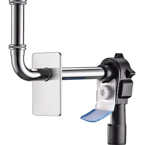 PE-Raumspar-Wandeinbau-Siphon OHA 3500, DN 32, Reinigungs- öffnung, Ablaufrutsche