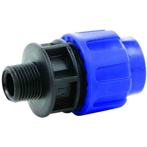 PE Rohr Verschraubung, Kupplung 20mm, 3/4 Zoll AG, Trinkwasser geeignet