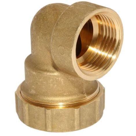 PE-Rohr Winkel 90° Gewindeübergang Ø 20 mm x 1/2'' IG Übergang Verschraubung Messing MS 58 DVG