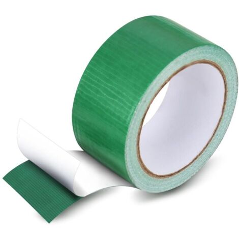 PE Ruban Adhésif Toilé de Bâche - Réparation pour Tissus, Scotch Anti Fuite, Etanche pour Camion, Auvent, Tente (Vert)