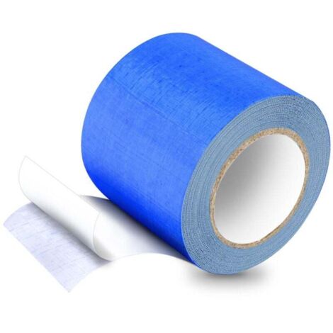 PE Ruban de Bâche, Ruban de Réparation pour Bâches en Tissu, Patchs de Bâche, 5M8CM, pour Bâche de Camion, Auvent, Tente, bleu