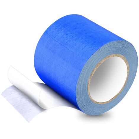 PE Ruban de Bâche, Ruban de Réparation pour Bâches en Tissu, Patchs de Bâche, 5M8CM, pour Bâche de Camion, Auvent, Tente, bleu