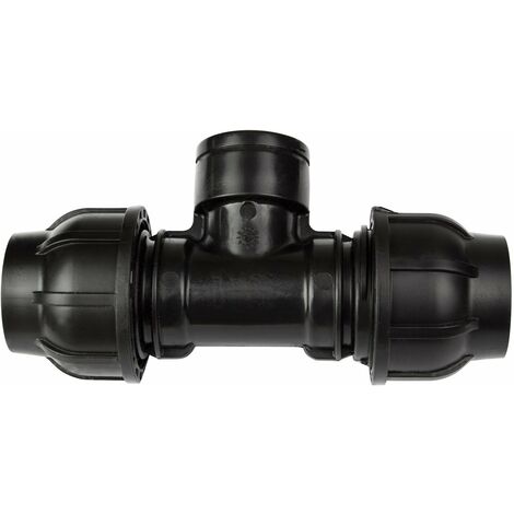 PE Verschraubung T-Stück 40mm x 1" IG Fitting  Klemmfitting