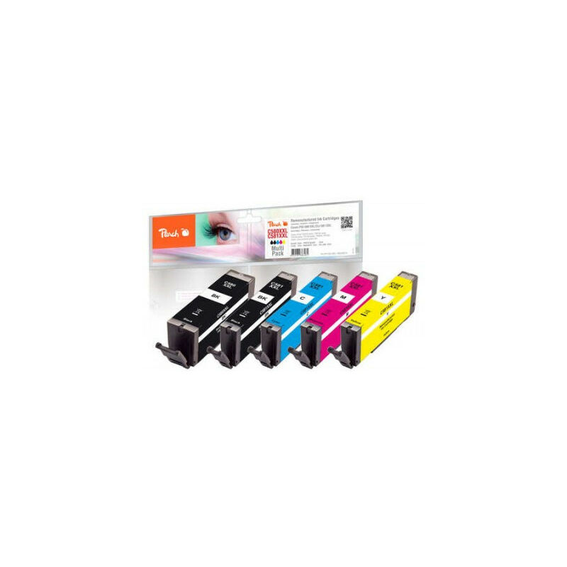Peach 0F320674 - Compatible - Noir - Cyan - Magenta - Photo noire - Jaune - Canon - Multi pack - PGI-580XXL - CLI-581XXL - Pixma TR 7500 Series