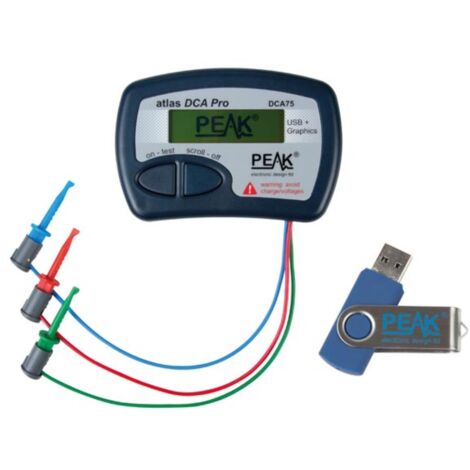 Peak Halbleiter-Tester für elektronische Bauteile, mit grafischem Display, automatische Erkennung von Transistor, MOSFET, LED, Diode, JFET, Triac, SCR, USB-Anschluss, PC-Software inklusive, präzise
