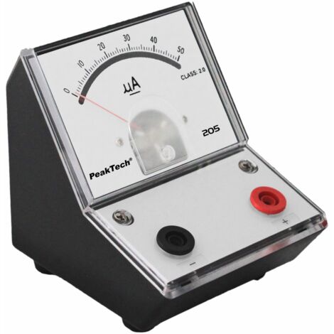 Peak Tech P 205 – 01 Misuratore energia/Ampere Meter analogico/Misuratore con specchio Scala 0... 5μa DC