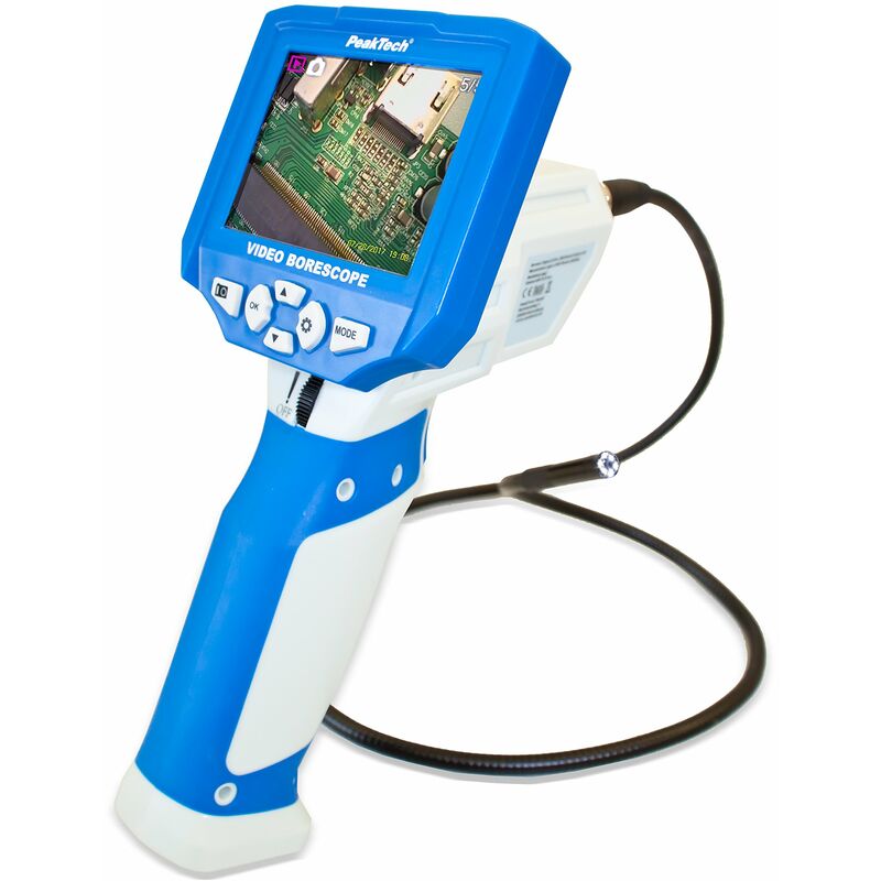 Image of Peak tech Video endoscopio fotocamera con rimovibile 3,5 TFT Display a colori, 8 mm di diametro e USB/scheda sd, 1 pezzo,, p 5600