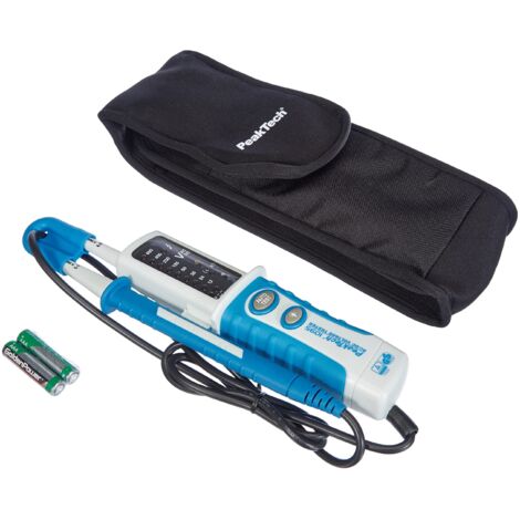 Peaktech 1095  P 1095 Tester di Tensione Ca/Cc a 2 Poli, Display a LED, Resistente alla Polvere e Agli Spruzzi (Ip64), Tester di Continuità, Voltmetro 12V - 690V