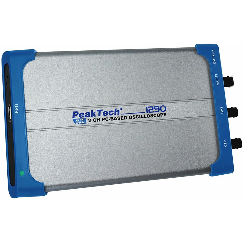 Image of Peak tech 2 canali oscilloscopio 25 MHz PC con USB, 1 pezzi, P 1290