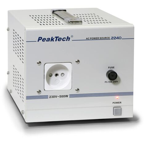 Peaktech 2240 - Trasformatore di Isolamento, Dispositivo di Misurazione, Nucleo Toroidale, Isolamento Galvanico, Classe di Protezione 1-160 x 125 x 235 mm