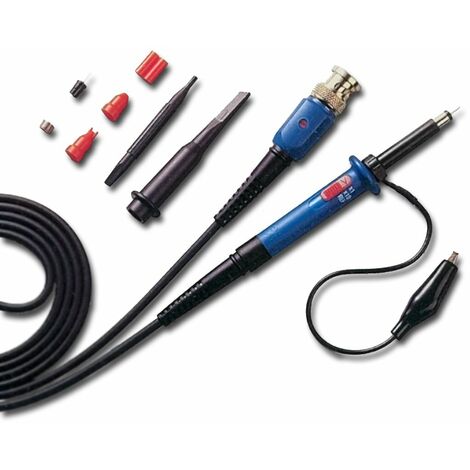 PeakTech BNC sonda oscilloscopio 100 MHz con accessori, 1: 1 – 10: 1, 1 pezzi, P TK 100