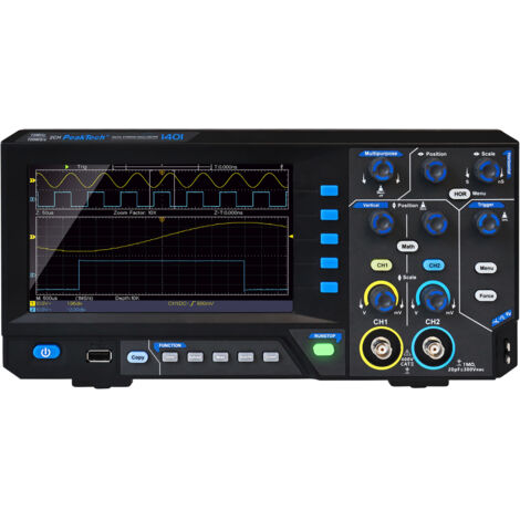 PEAKTECH Digital Speicher Oszilloskop, P 1401, 2 Kanäle, 10 MHz