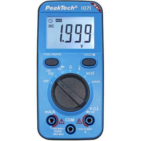 PEAKTECH Multimeter, P 1071, 600 V AC/DC, NCV