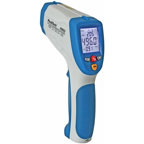 PeakTech professionale termometro a infrarossi con data logger per -50 °C... 1200 °C con USB e Dual Laser – Alta precisione e funzione di misurazione continua e Power tramite USB, 1 pezzi, P 4960