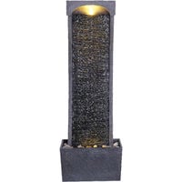 Fontaine Cascade 4 Niveaux Teamson Home - Résine Brun LED | Jardin Extérieur, Pompe Incluse - 72cm H