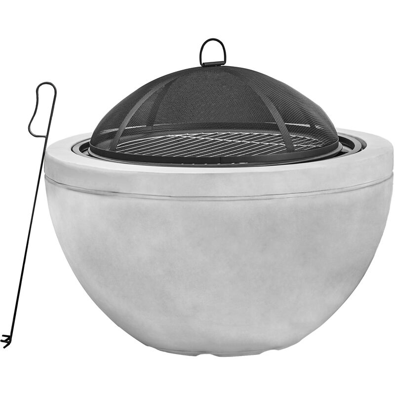 

Fogón De Leña Exterior Circular Para Jardín O Patio Con BBQ HR30180AA - Peaktop