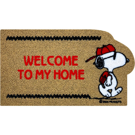 Peanuts Zerbino In Cocco Ingresso Snoopy Originale Rettangolare 70 x 40 Cm Tappeto Ingresso Asciugapassi Tappetino Antiscivolo Interno Esterno Originale Idea Regalo Welcome To My Home