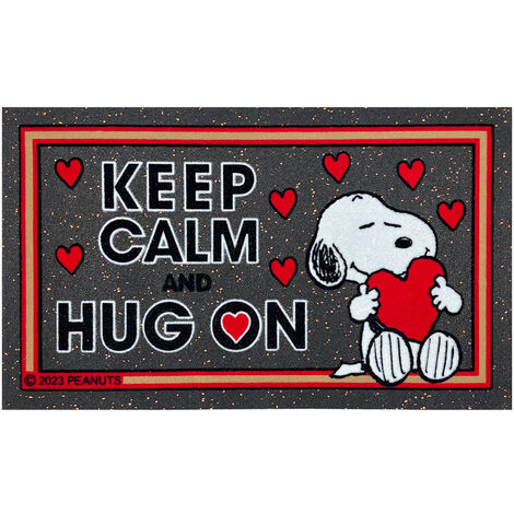 Peanuts Zerbino Ingresso Snoopy Originale Rettangolare 40 x 60 Cm In Gomma Floccata Tappeto Ingresso Asciugapassi Tappetino Antiscivolo Interno Estero Originale Idea Regalo  HugOn