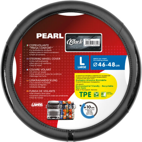 Pearl Black, coprivolante in Skeentex - L - Ø 46/48 cm