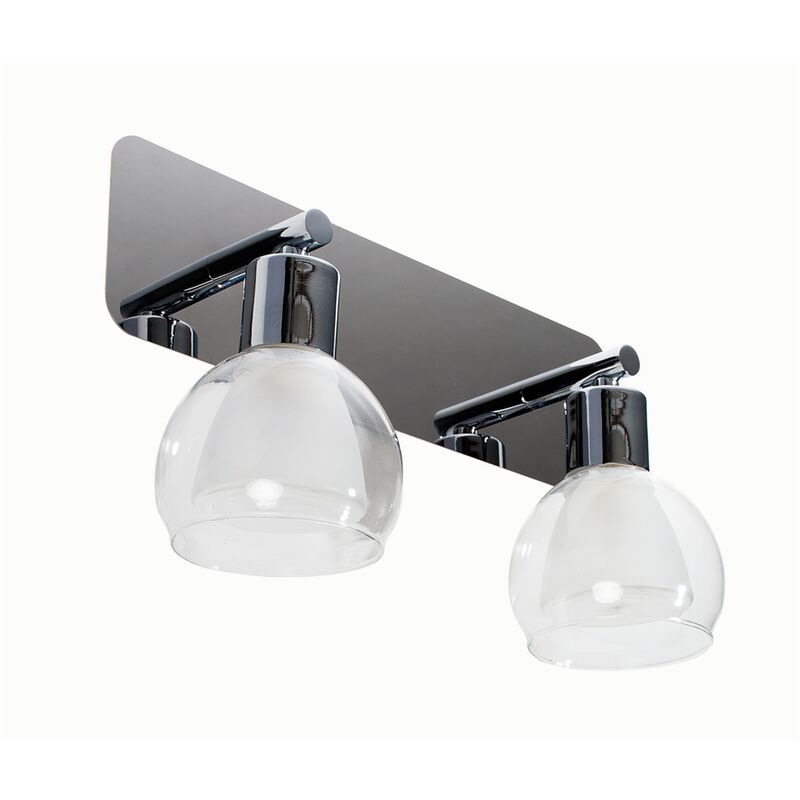 

PEARL Spot 2 lumieres LED - L 32 x H 14 cm - Gris argenté - alu brillant
