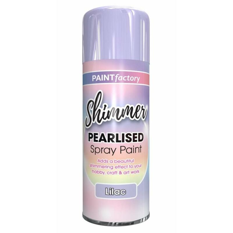 Paint Factory - Pearlised Shimmer Effect Spray Paint Pearlescent Pearl Glitter Craft - 400ml - Lilac